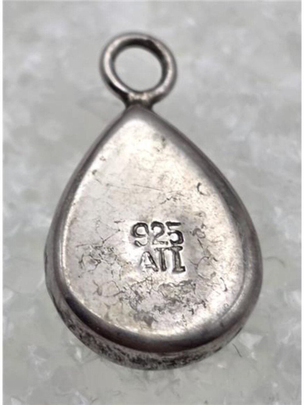 ATI 925 Sterling Silver Turquoise Teardrop Pendant Small 15mm Natural Stone - Picture 4 of 5